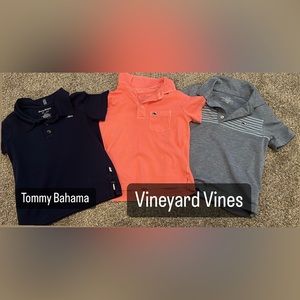 Three 4T shirts Vineyard Vines and Tommy Bahama